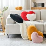 Dusty Pink Heart Shaped Decorative Throw Pillows