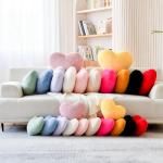 Dusty Pink Heart Shaped Decorative Throw Pillows