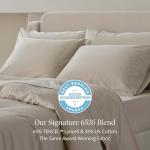 Queen Double Stitch Cotton Tencel Duvet Cover Set