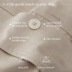 Queen Double Stitch Cotton Tencel Duvet Cover Set