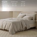 Queen Double Stitch Cotton Tencel Duvet Cover Set