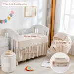 Cokouchyi 3-Piece Geometric Crib Bedding Set