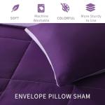 Reversible Queen Comforter Set in Deep Purple/Lilac