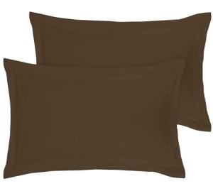 Chocolate Microfiber Pillow Shams 2 Pack - 20x26 Inch