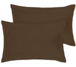 Chocolate Microfiber Pillow Shams 2 Pack - 20x26 Inch