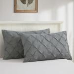 Vaulia Soft Microfiber Pillow Shams, Grey Set of 2