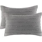 King Size Ultra Soft Grey Pillow Shams Set