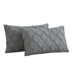 Vaulia Soft Microfiber Pillow Shams, Grey Set of 2