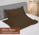 Chocolate Microfiber Pillow Shams 2 Pack - 20x26 Inch
