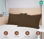 Chocolate Microfiber Pillow Shams 2 Pack - 20x26 Inch
