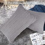 King Size Ultra Soft Grey Pillow Shams Set