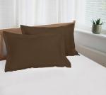 Chocolate Microfiber Pillow Shams 2 Pack - 20x26 Inch