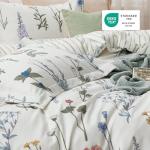 Bedsure Duvet Cover Queen Size - Reversible Cute Floral Duvet Cover Set with Zipper Closure, 3 Pieces White Bedding Set with 8 Corner Ties and 2 Pillow Shams 20"x26"