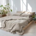 French Linen Pillowcases Set of 2, Breathable Cooling