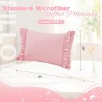 Pink Ruffled Microfiber Pillowcases - Set of 2