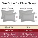 Mellanni Light Gray Pillow Shams Set - 2 Pack
