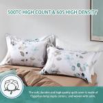 Teal Leaves Cotton King Pillow Shams - 2 Pack