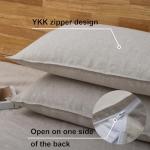 French Linen Pillowcases Set of 2, Breathable Cooling