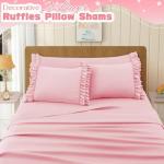Pink Ruffled Microfiber Pillowcases - Set of 2