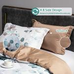 Teal Leaves Cotton King Pillow Shams - 2 Pack