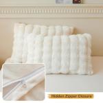 Fluffy Faux Rabbit Fur Pillow Cases – 2 Pack