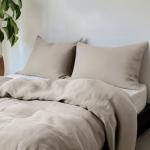 French Linen Pillowcases Set of 2, Breathable Cooling