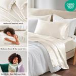 Luxury Satin Sheet Set - Full, Ivory, 6 Piece