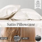 Luxury Satin Sheet Set - Full, Ivory, 6 Piece