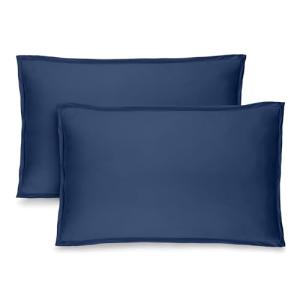 Soft Dark Blue Pillow Sham Covers - Set of 2