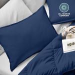 Soft Dark Blue Pillow Sham Covers - Set of 2