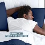 Soft Dark Blue Pillow Sham Covers - Set of 2