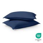 Soft Dark Blue Pillow Sham Covers - Set of 2