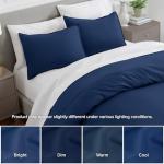 Soft Dark Blue Pillow Sham Covers - Set of 2