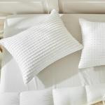 Warmdern White Microfiber Pillow Covers Set of 2