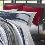 Nautica Plush Red Euro Sham for Bed or Couch