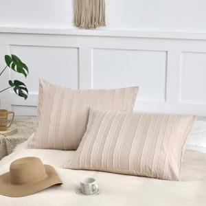 King Size Microfiber Geometric Pillow Shams - 2 Pack