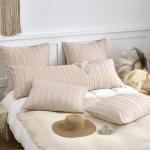 King Size Microfiber Geometric Pillow Shams - 2 Pack