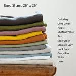 Washed Linen Euro Shams 26'' x 26'' - Set of 2