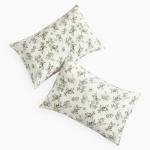 Cottagecore Floral Pillowcases Set of 2, Sage Green