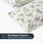Cottagecore Floral Pillowcases Set of 2, Sage Green