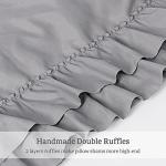 Chic Ruffle Pillow Shams - Queen Size Gray
