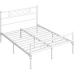 Yaheetech Queen Metal Platform Bed Frame - White