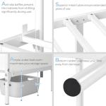 Yaheetech Queen Metal Platform Bed Frame - White