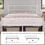 Yaheetech Queen Metal Platform Bed Frame - White