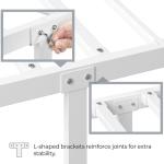 Yaheetech Queen Metal Platform Bed Frame - White