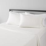 Cozy King Size Cream Microfiber Bed Sheet Set