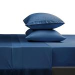 SONORO KATE Navy Blue Luxury Bed Sheet Set