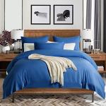 SONORO KATE Navy Blue Luxury Bed Sheet Set