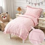 Boho Pink Toddler Bedding Set - 4 Pieces