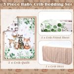 Safari Animal Crib Bedding Set - 3 Pieces